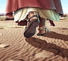 Jesus urged by the Spirit into the wilderness